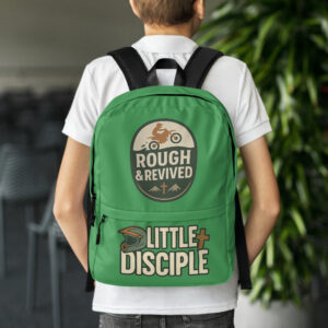 Little Disciple Boys Backpack | Christian Kids Backpack with Dirt Bike & Cross | Faith Based School Bag for Boys