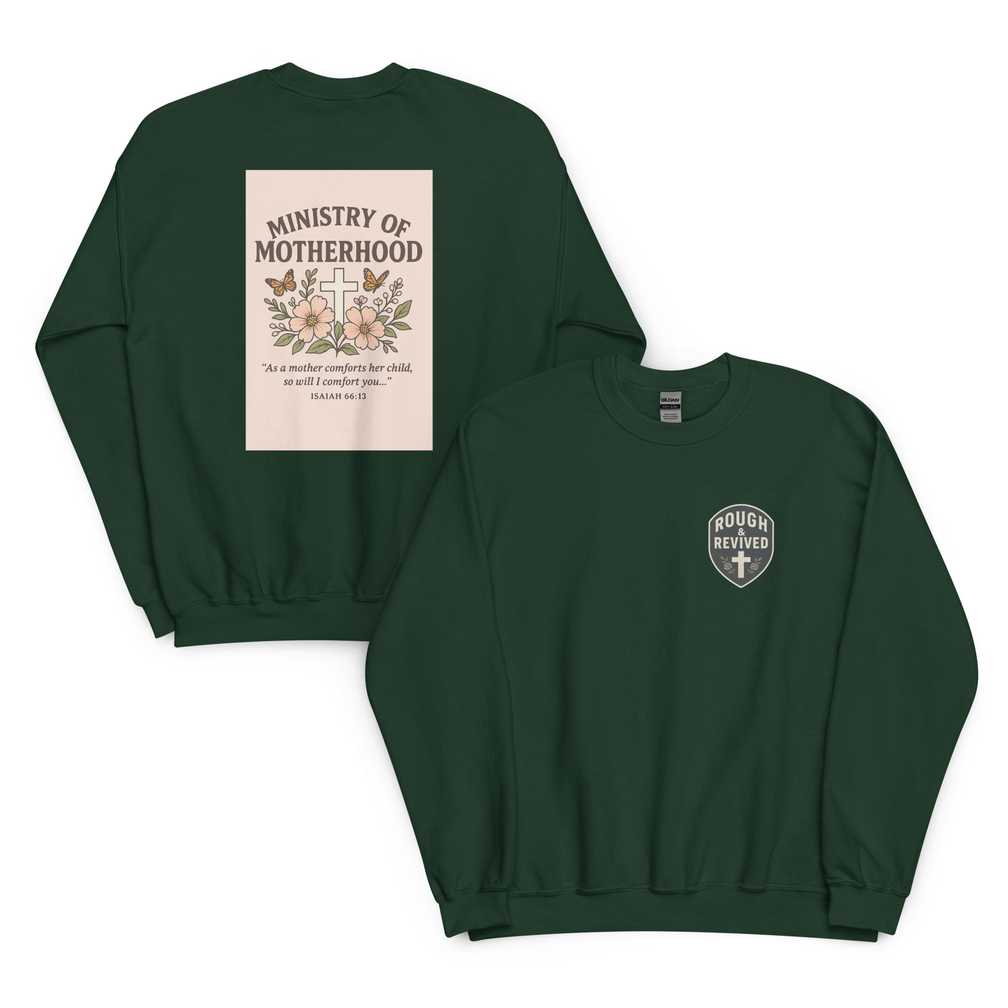 Ministry of Motherhood Floral Cross Sweater | Faith-Filled Christian Mom Apparel - Image 5