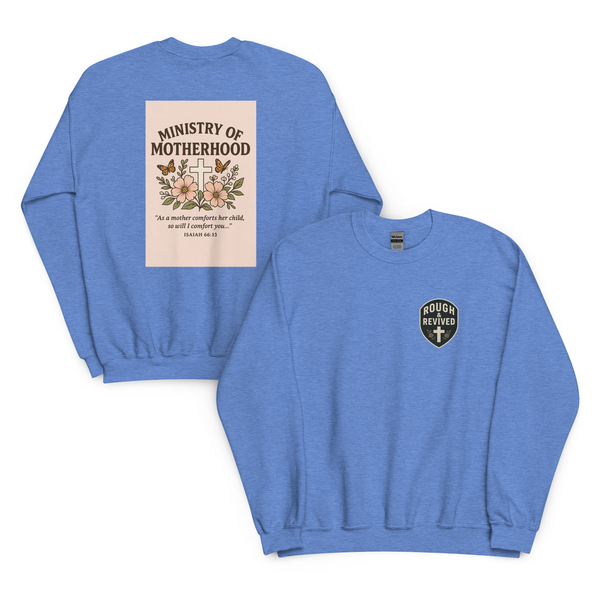 Ministry of Motherhood Floral Cross Sweater | Faith-Filled Christian Mom Apparel - Image 11