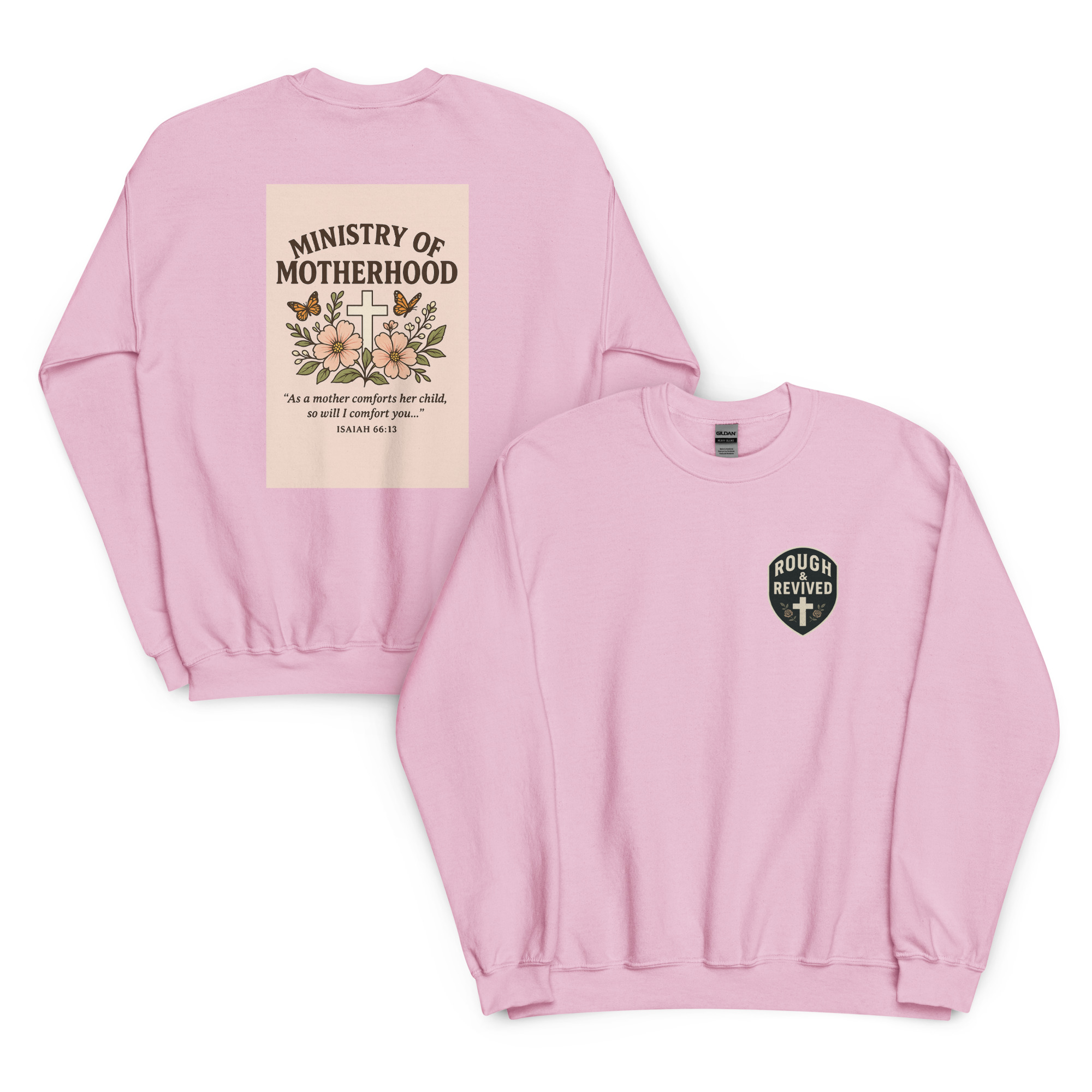 Ministry of Motherhood Floral Cross Sweater | Faith-Filled Christian Mom Apparel - Image 13