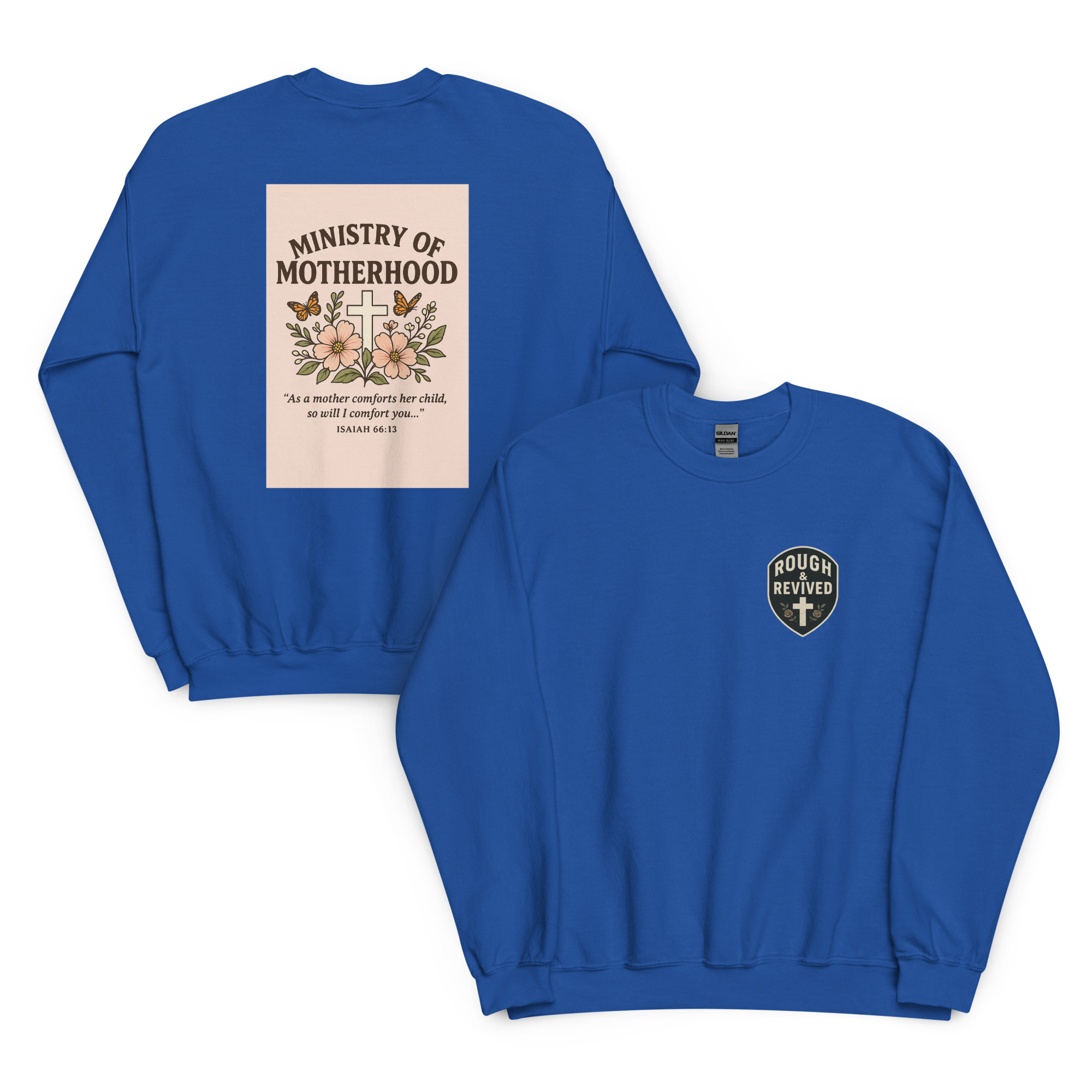 Ministry of Motherhood Floral Cross Sweater | Faith-Filled Christian Mom Apparel - Image 8