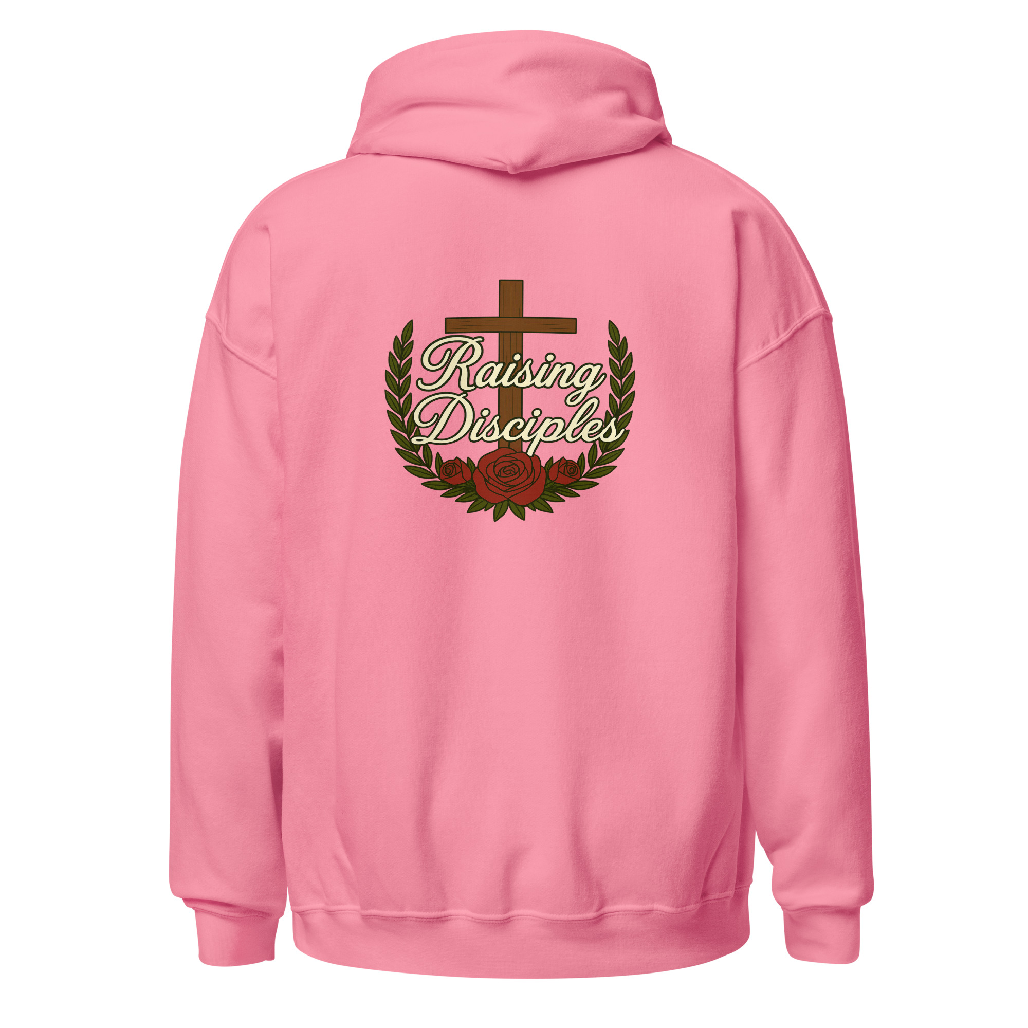 Raising Disciples Christian Hoodie with Roses & Cross Hoodie