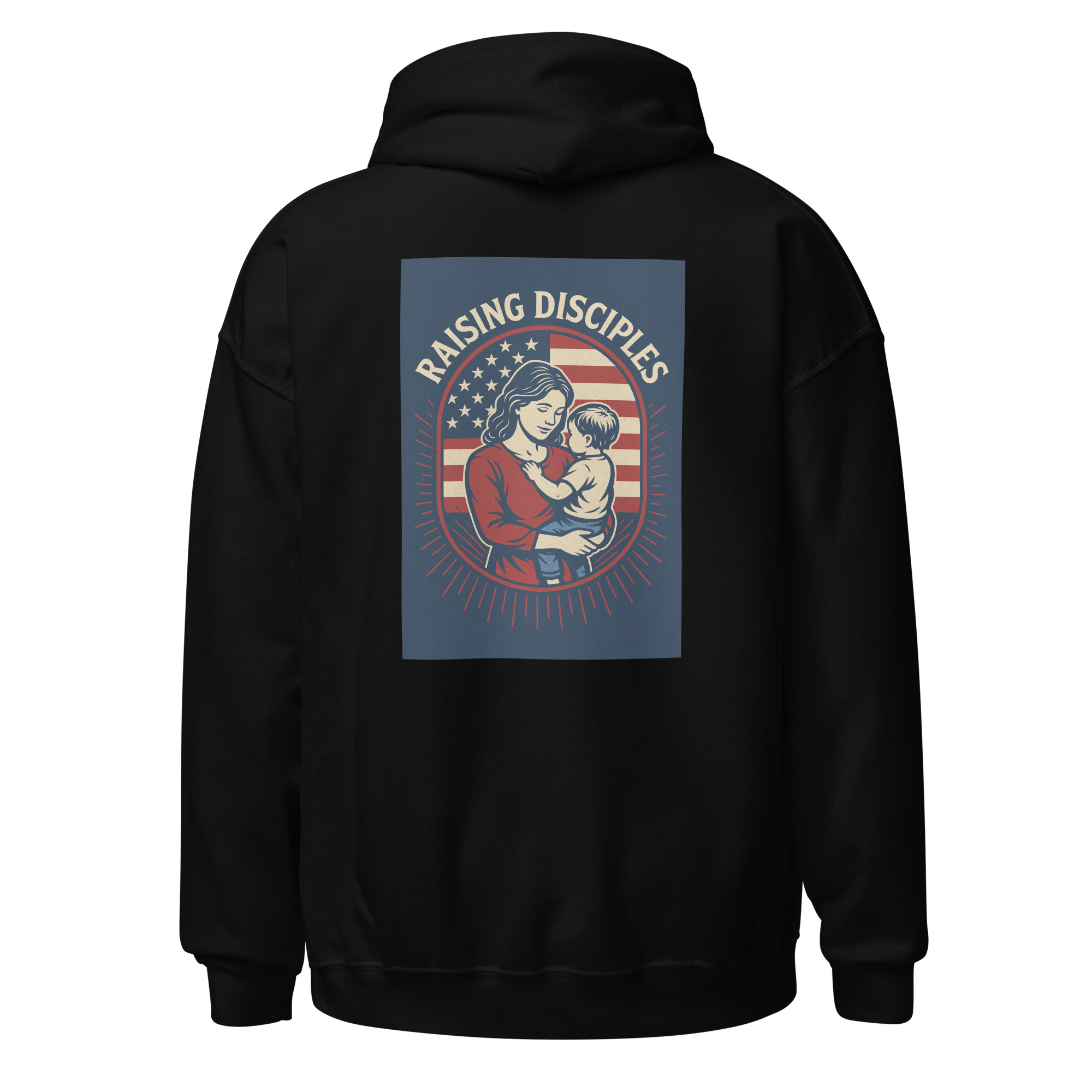 Raising Disciples Patriotic Hoodie | Christian Mom & Child Faith Apparel - Image 4