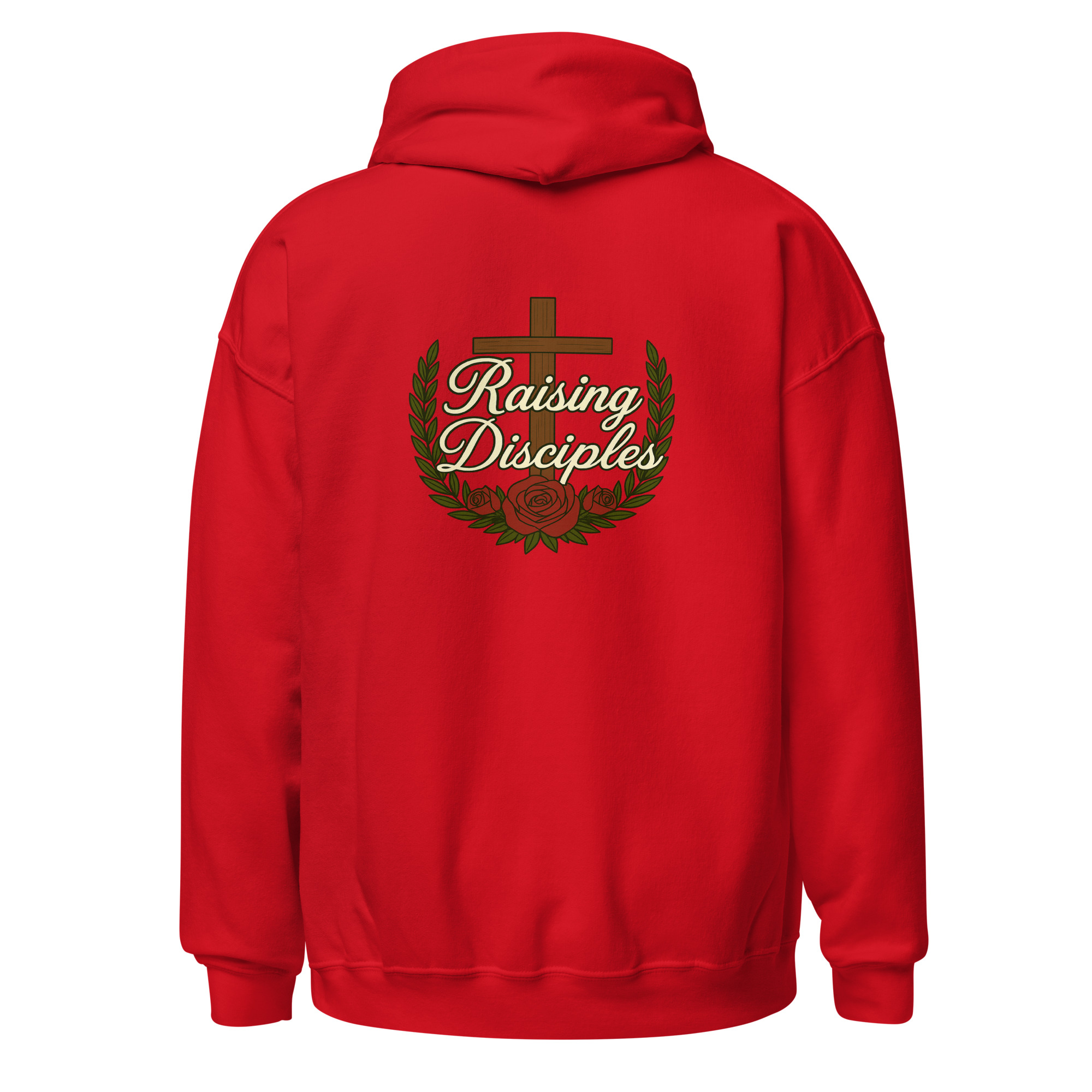 Raising Disciples Christian Hoodie with Roses & Cross Hoodie - Image 12