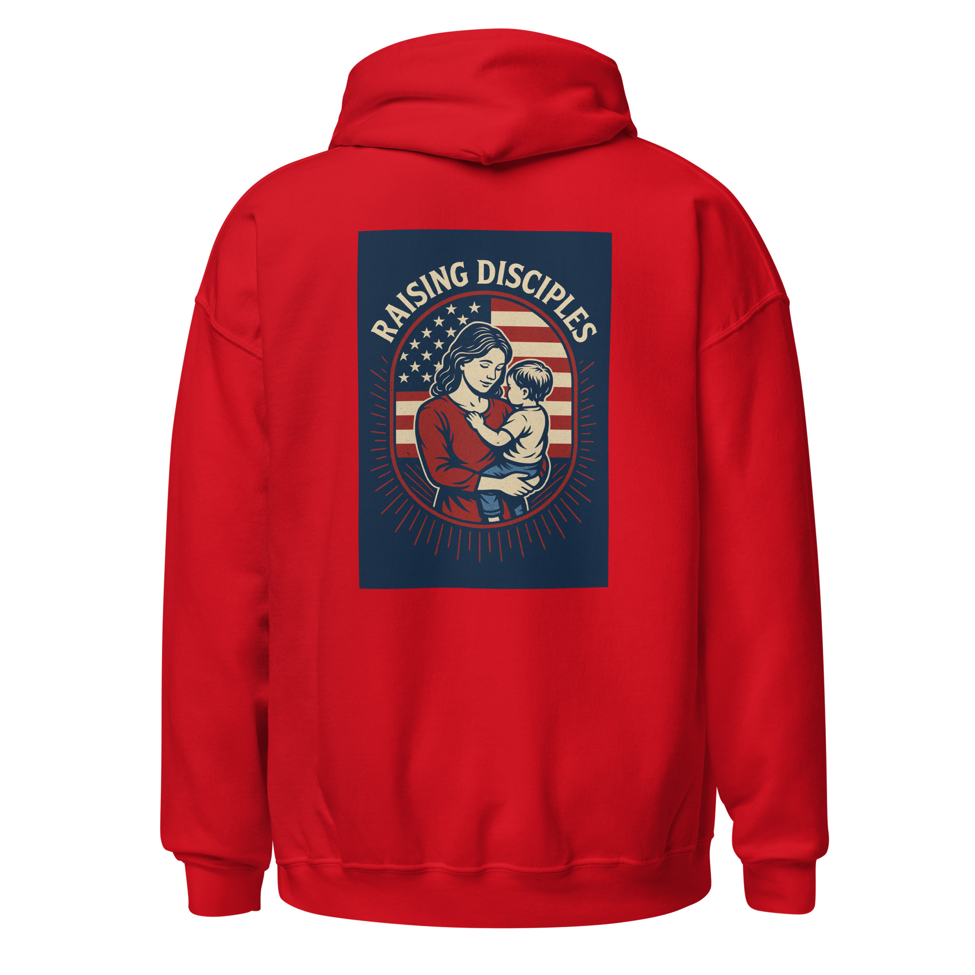Raising Disciples Patriotic Hoodie | Christian Mom & Child Faith Apparel - Image 2