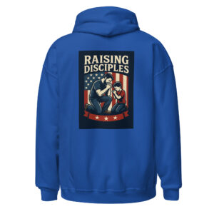 Raising Disciples Patriotic Prayer Hoodie – Christian Father & Son American Flag Hoodie