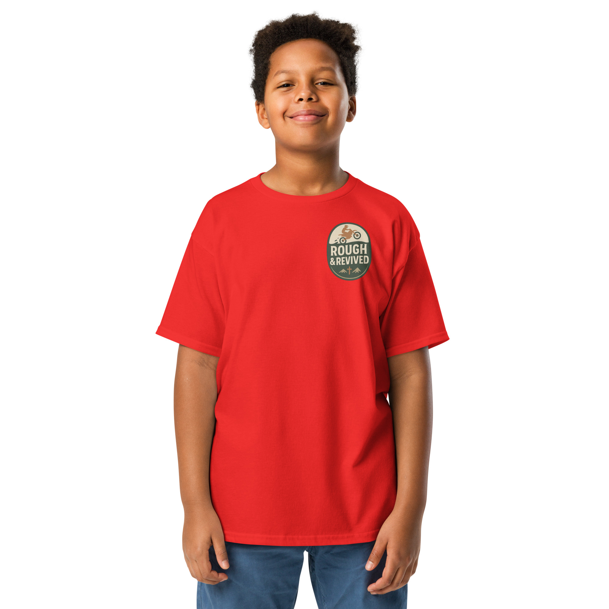 Little Disciple Dirt Bike Tee – Christian Boys Motocross Shirt | Rough & Revived Kids Apparel - Image 7