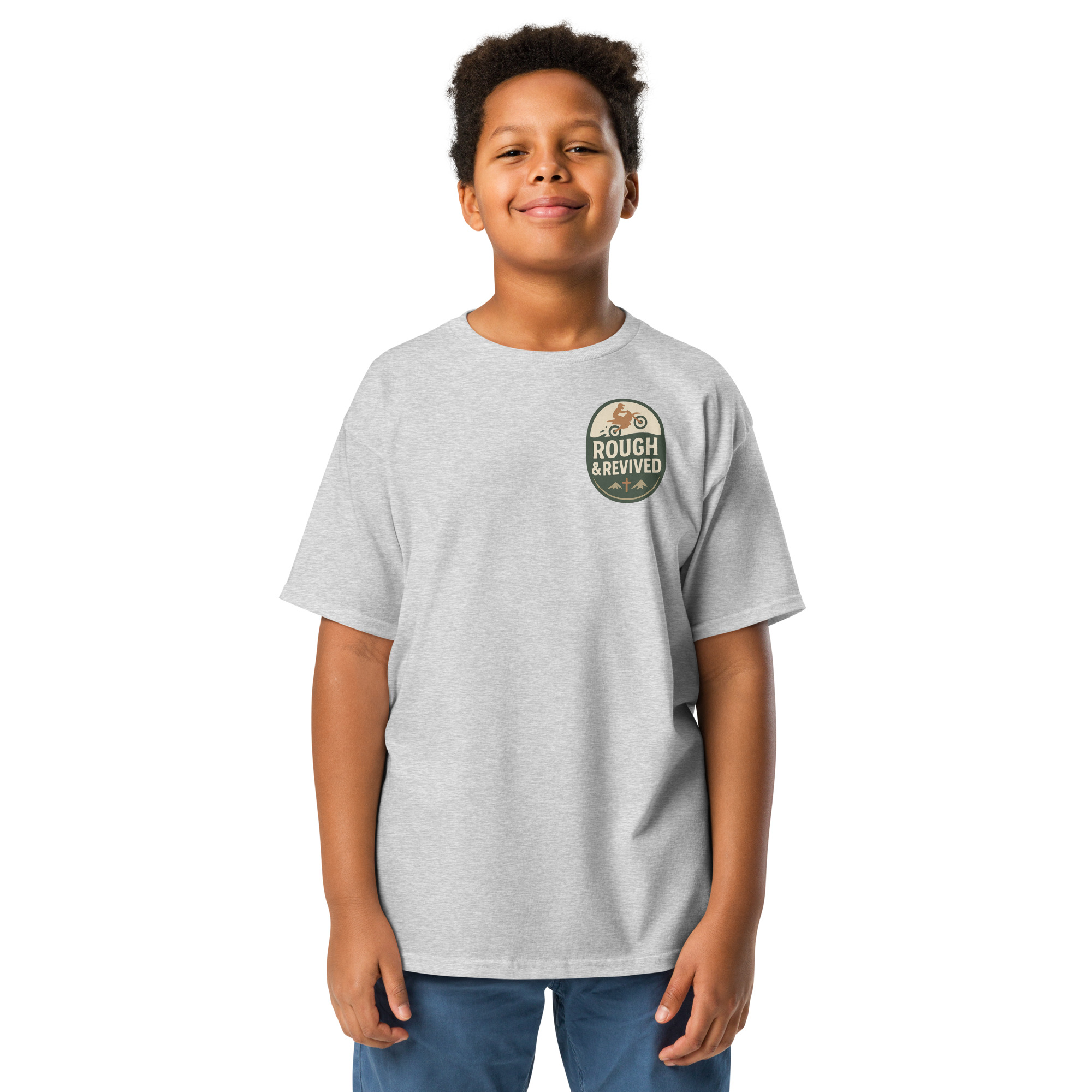 Little Disciple Dirt Bike Tee – Christian Boys Motocross Shirt | Rough & Revived Kids Apparel - Image 16