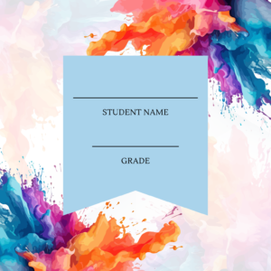 Homeschool Record Keeping Binder Printable | Color Splash | PSA Compliant Attendance & Course of Study Pages | Editable Homeschool Records PDF