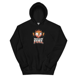 Faith Is My Fuel Hoodie | Christian Streetwear Sweatshirt | Youth Faith Based Skater Apparel | Bold Christian Graphic Hoodie